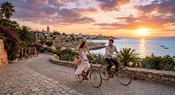 Carthage au coucher du soleil : la balade à vélo la plus romantique