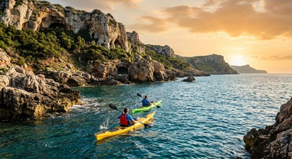 Pagayer le long des côtes sauvages de Haouaria
