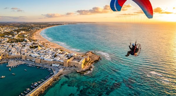 Vol ULM à Mahdia : la côte vue du ciel